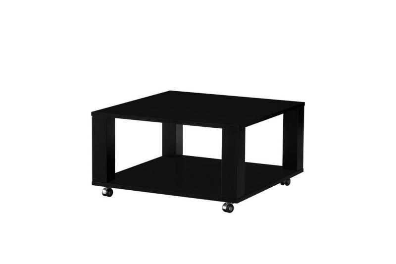 Stolkom Sp.z.o.o. Couchtisch 4 Rollen, schwarz, Melamin, MDF - 76x41x76cm (BxHxT) von Stolkom Sp.z.o.o.