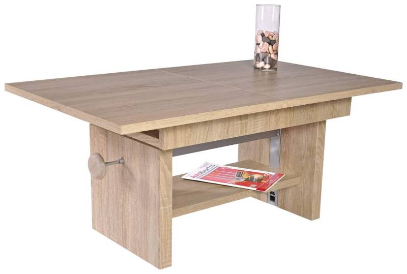 Couchtisch EVENT höhenverstellbar ausziehbar Optik: Sonoma Eiche von Stolkom Tische