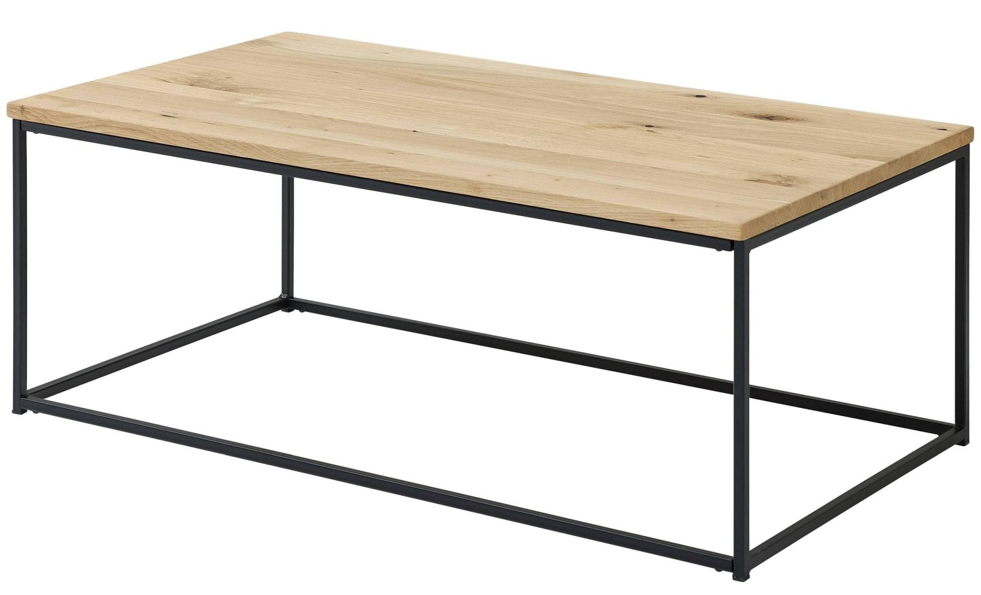Couchtisch THOR 110 x 60 cm Platte Eiche geölt Metallgestell schwarz Couchtisch THOR 110 x 60 cm Platte Eiche geölt Metallgestell schwarz von Stolkom Tische