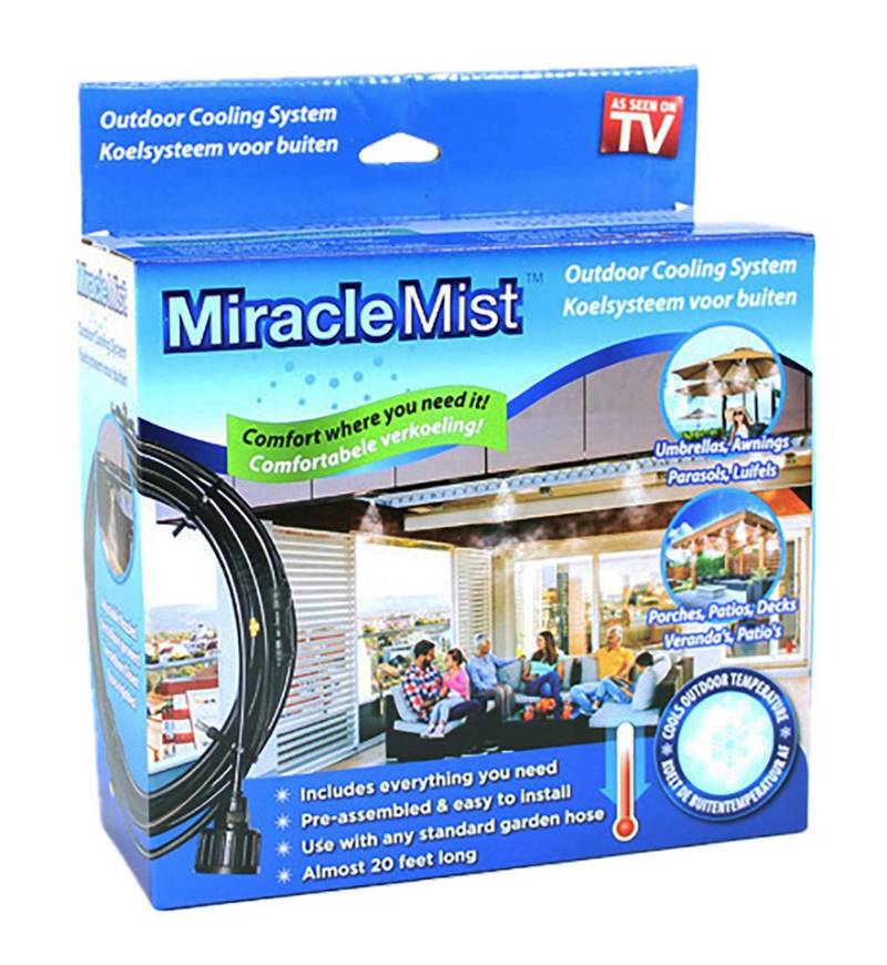 Stolz GmbH Brauseschlauch KÜHLSYSTEM Miracle Mist im Freien 6m Nebelzeile Outdoor Wassernebel 33, Terrasse Zerstäuber von Stolz GmbH