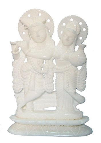 StonKraft 7 "Handgemachter indischer Marmor Radha Krishna Idol, Statue, Murti von StonKraft