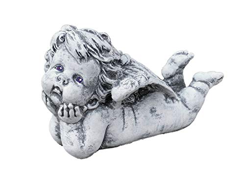 stoneandstyle Steinfigur liegender Engel Grabschmuck frostfest wetterfest von stoneandstyle