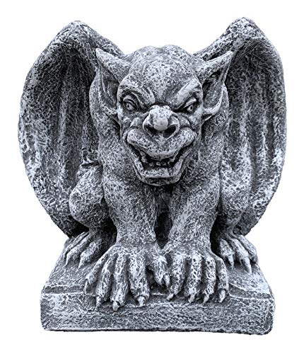 Steinfigur hockender Gargoyle Torwächter frostfest wetterfest Steinguss von stoneandstyle