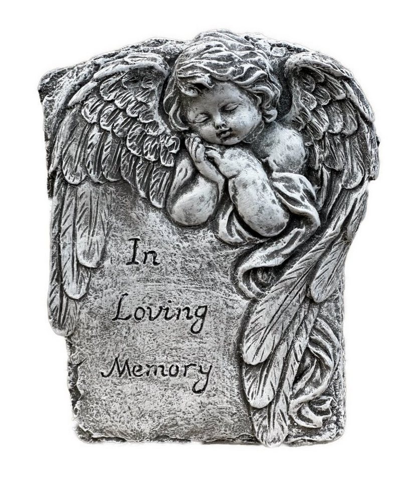 Stone and Style Engelfigur Grabengel In Loving Memory aus Stein massiv 5,5 kg von Stone and Style