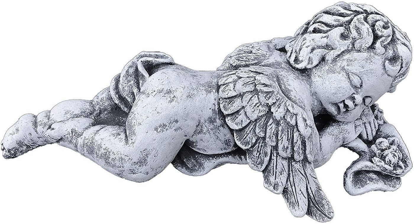Stone and Style Engelfigur Steinfigur Engel liegend mit Flügel von Stone and Style