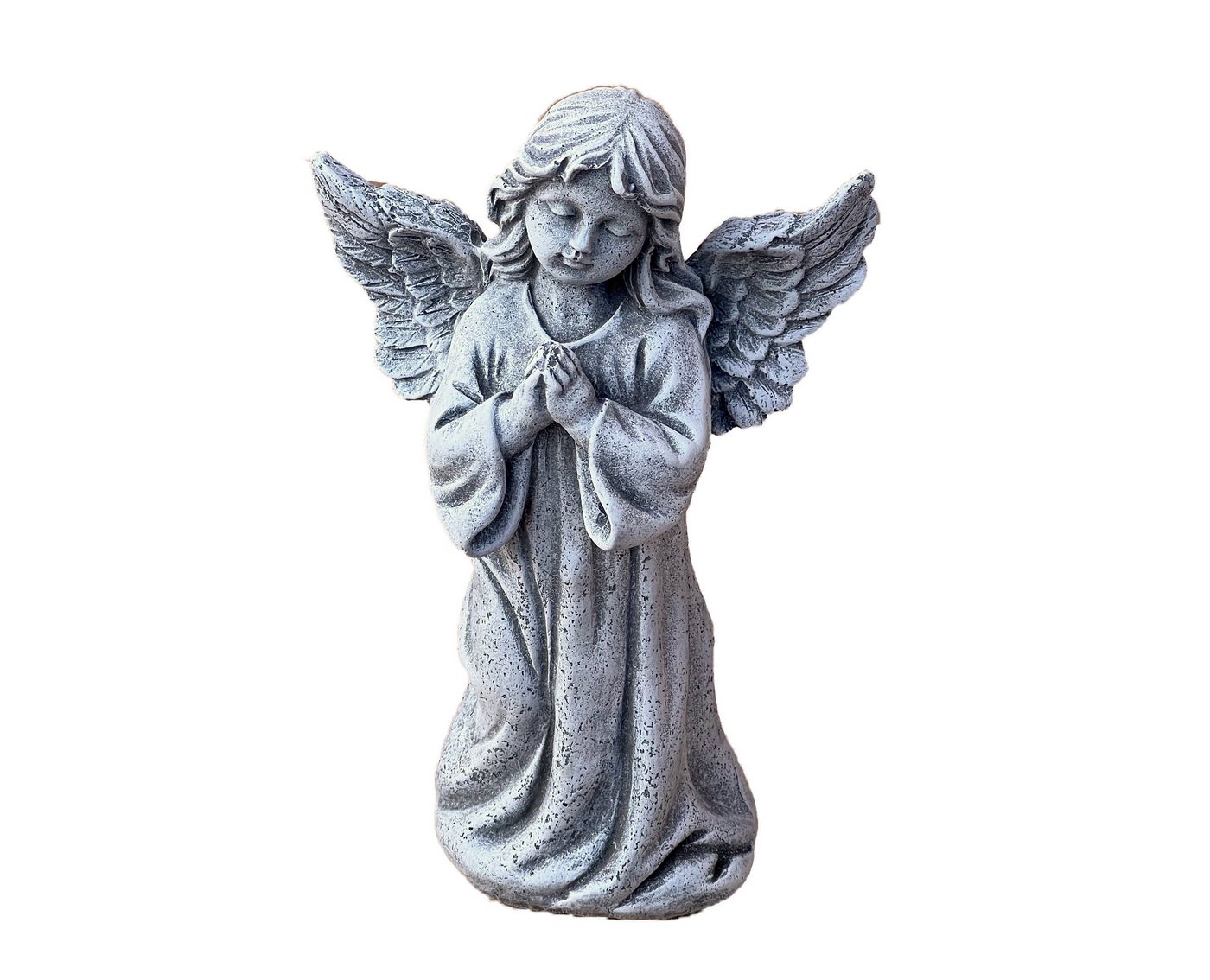 Stone and Style Engelfigur Steinfigur betender Engel stehend frostfest von Stone and Style