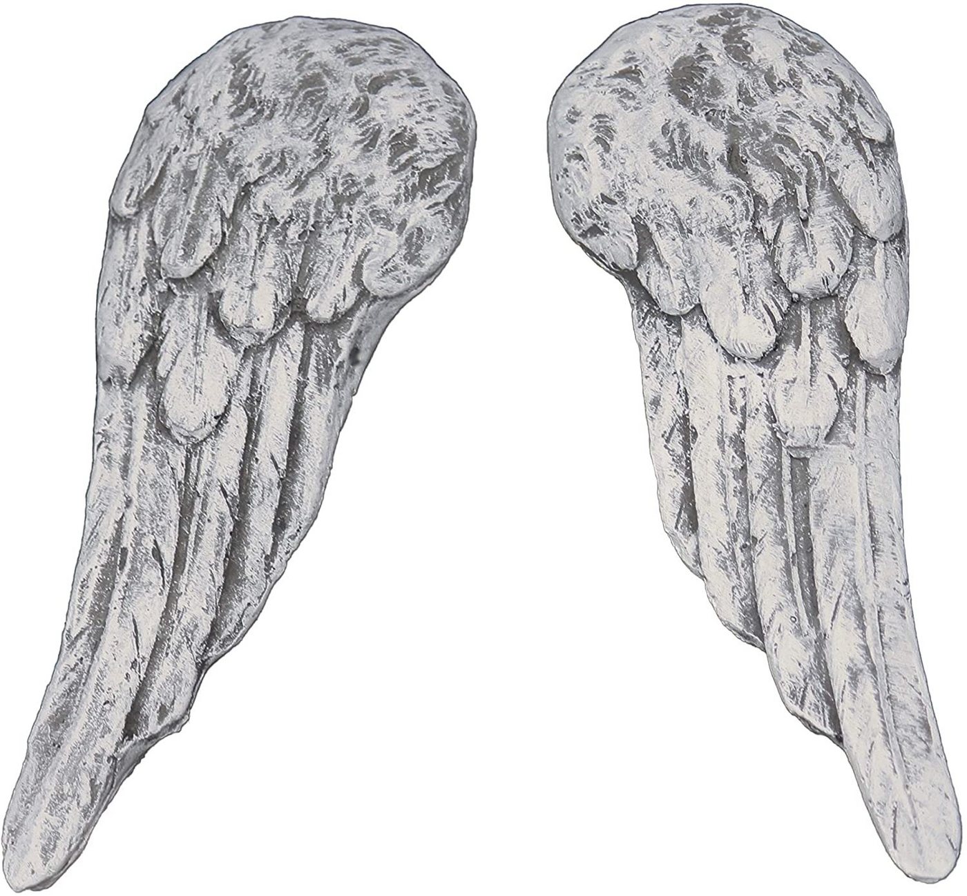 Stone and Style Engelfigur kleine Engel Flügel aus massiven Steinguss Steinfigur frostfest von Stone and Style