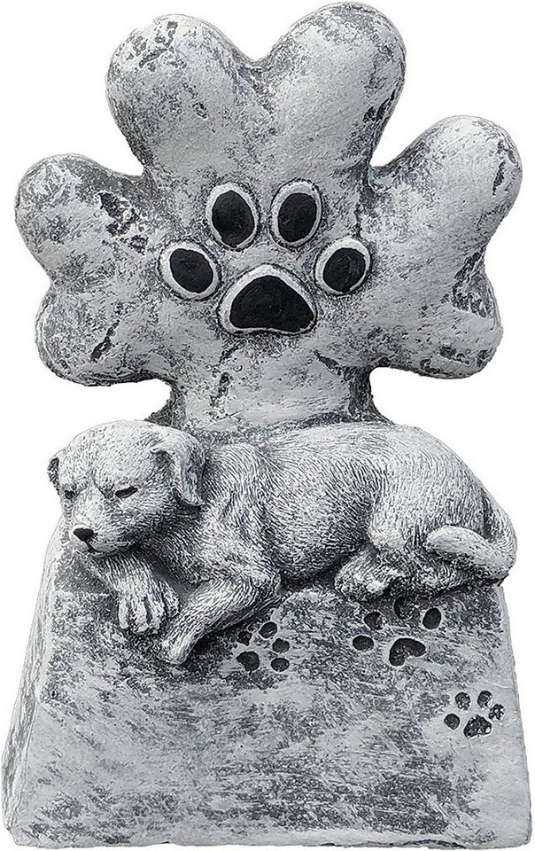 Stone and Style Gartenfigur Grabschmuck Grabstein Hund Tatze Steinfigur Steinguss von Stone and Style
