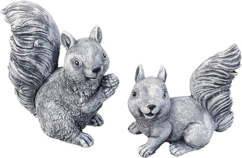 Stone and Style Gartenfigur Steinfigur 2er Set Eichhörnchen von Stone and Style