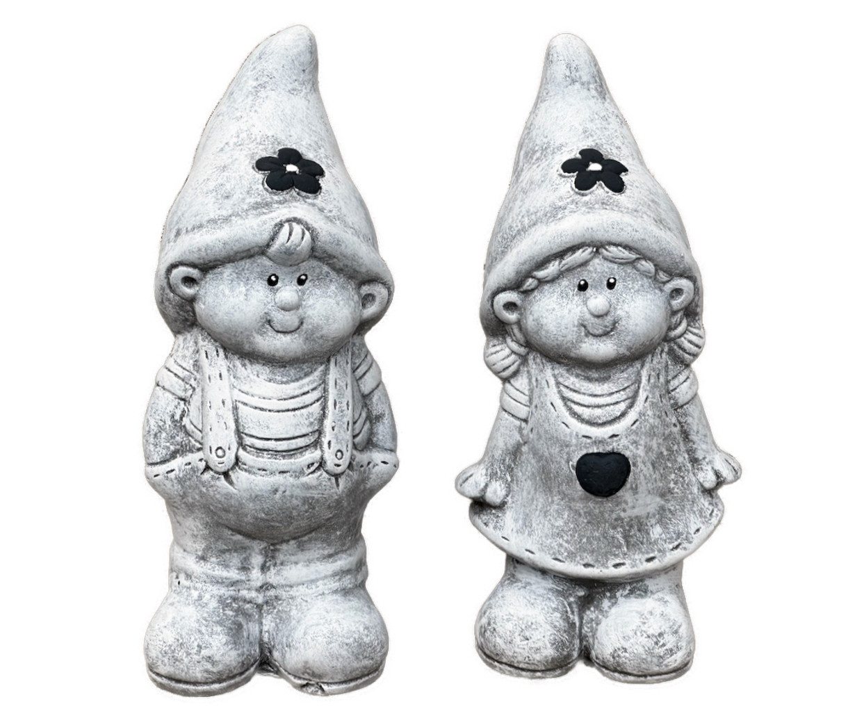 Stone and Style Gartenfigur Steinfigur 2er Set Wichtel Paar Junge und Mädchen, frostfest Stone and Style Gartenfigur Steinfigur 2er Set Wichtel Paar Junge und Mädchen, frostfest von Stone and Style