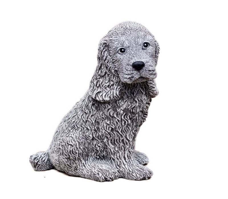 Stone and Style Gartenfigur Steinfigur Cocker Spaniel, frostfest, Steinguss 24 cm Höhe von Stone and Style