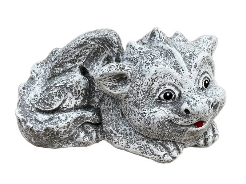 Stone and Style Gartenfigur Steinfigur Drache Enzo, frostfest, massiver Steinguss von Stone and Style