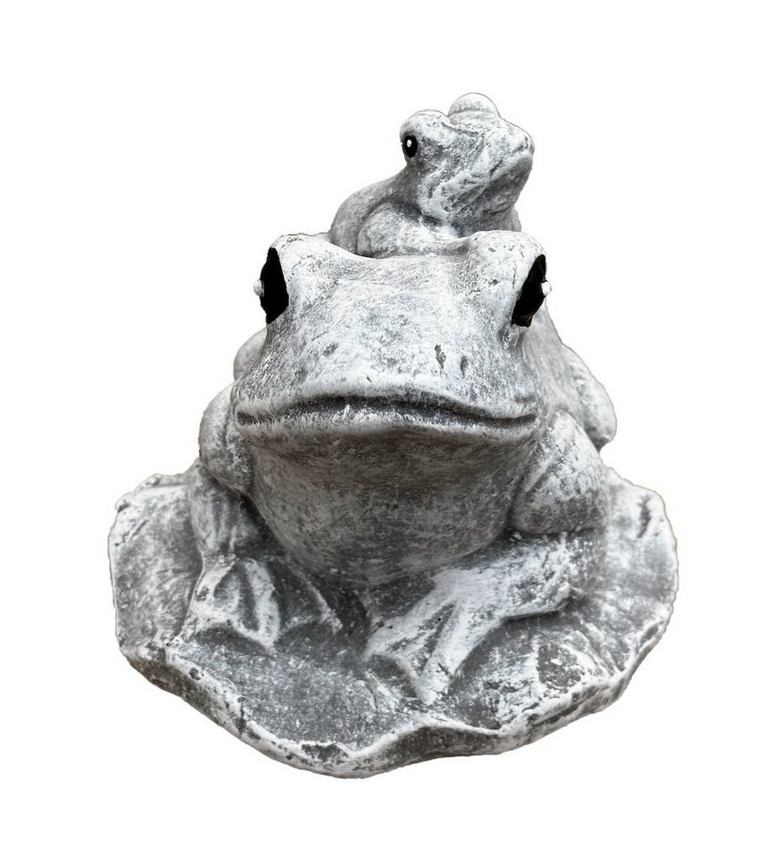 Stone and Style Gartenfigur Steinfigur Frosch Familie Frösche Steinguss frostfest von Stone and Style