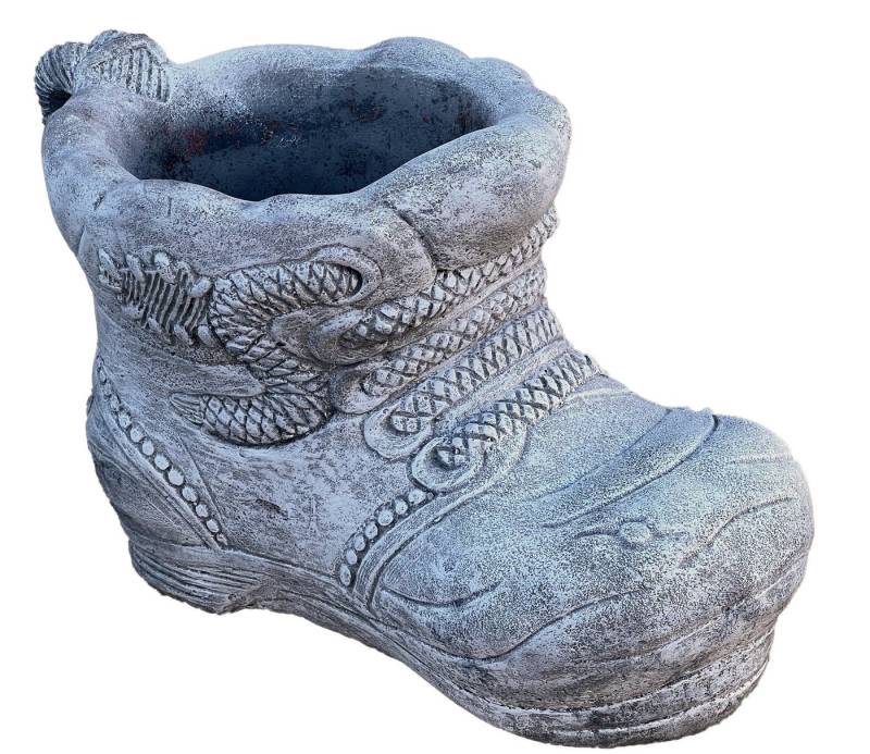 Stone and Style Gartenfigur Steinfigur Pflanzschale Stiefel XL Steinguss frostfest 14 kg von Stone and Style