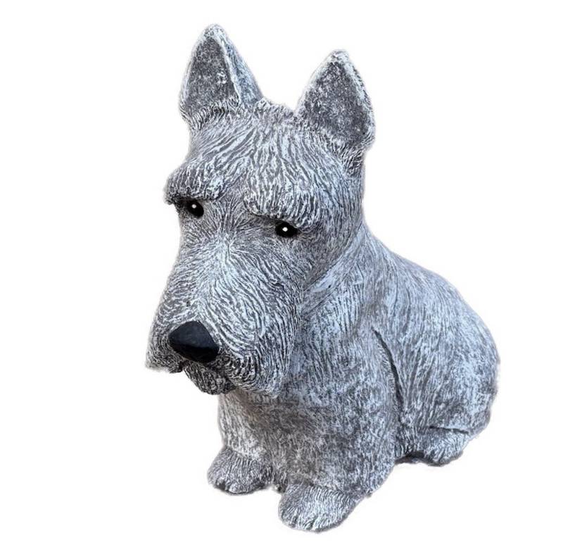 Stone and Style Gartenfigur Steinfigur Schnauzer lebensecht frostfest massiver Steinguss von Stone and Style