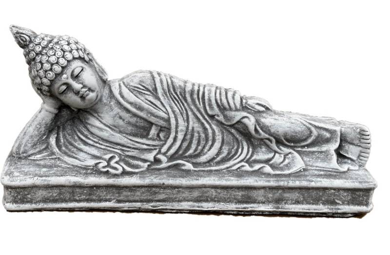 Stone and Style Gartenfigur Steinfigur Shiva liegend frostfest Steinguss von Stone and Style