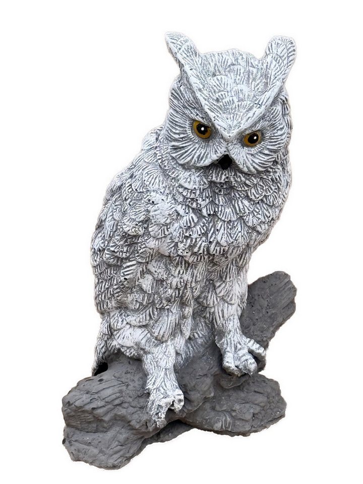 Stone and Style Gartenfigur Steinfigur Uhu Kauz Eule frostfester Steinguss massiv von Stone and Style