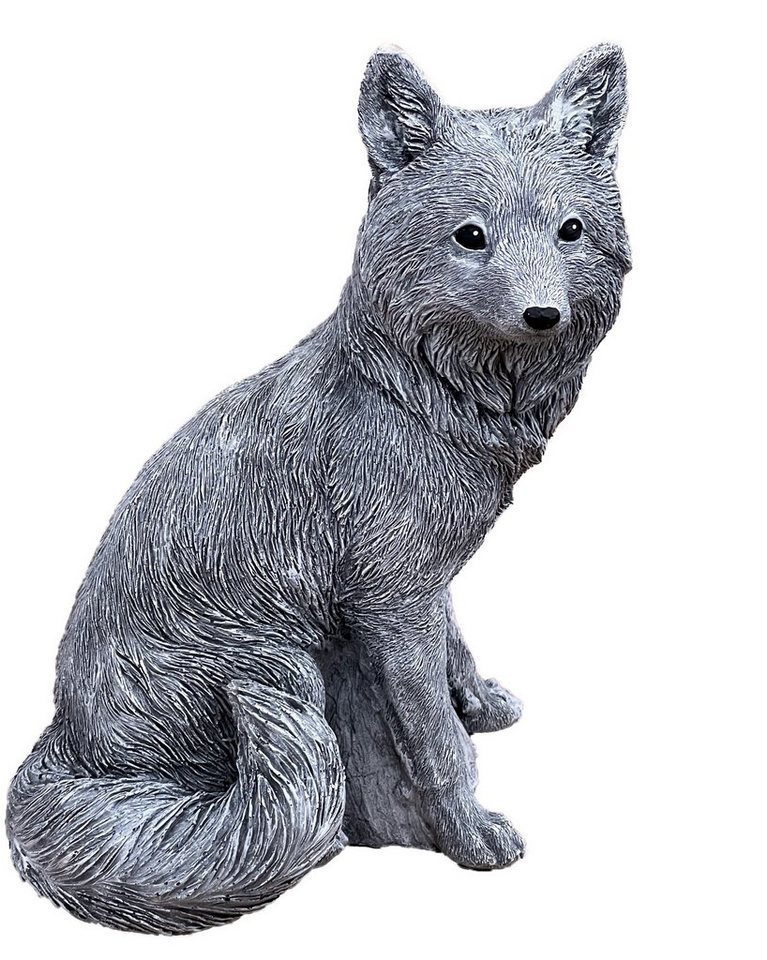 Stone and Style Gartenfigur Steinfigur großer Fuchs Rotfuchs frostfest Steinguss von Stone and Style