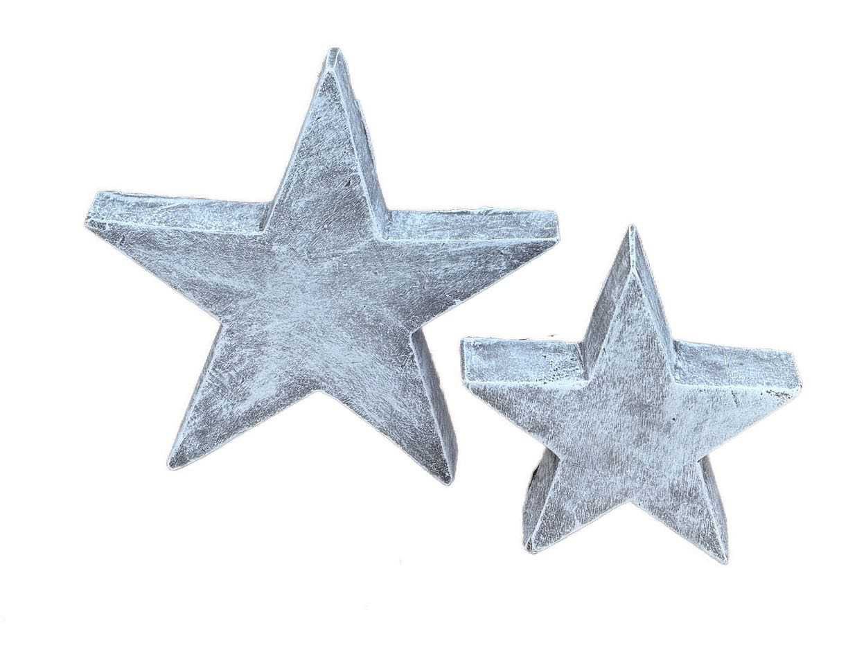 Stone and Style Gartenfigur Steinskulptur 2er Set Sterne, frostfest, massiv Stone and Style Gartenfigur Steinskulptur 2er Set Sterne, frostfest, massiv von Stone and Style