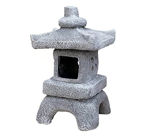 Stone and Style Pagode Asiatische Laterne Fernost Steinguss Steinfigur frostfest von stoneandstyle