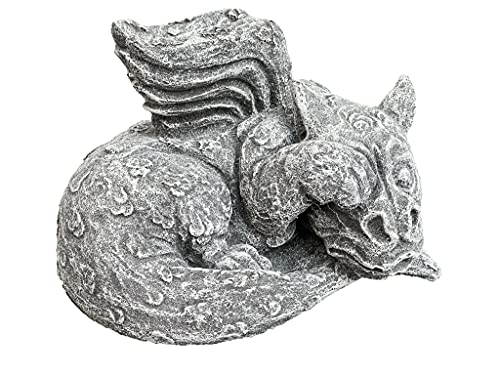 Stone and Style Steinfigur Drache Luca frostfest wetterfest Gartenfigur von stoneandstyle