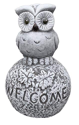 Stone and Style Steinfigur Eule auf Kugel Welcome frostfest Gartenfigur Stone and Style Steinfigur Eule auf Kugel Welcome frostfest Gartenfigur von stoneandstyle