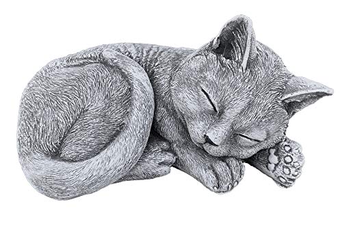stoneandstyle Steinfigur Kater Paule Katze frostfest wetterfest bis -30°C Steinguss Gartenfigur von stoneandstyle