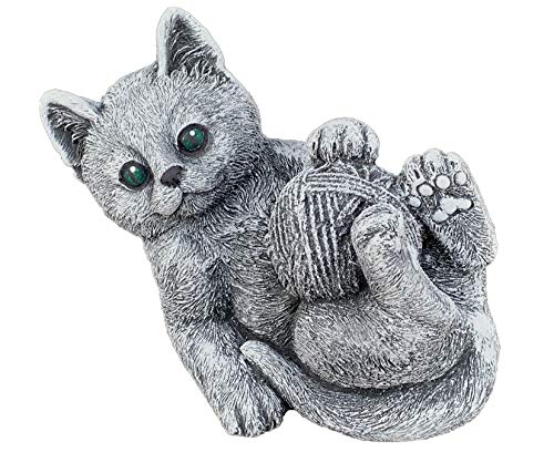 stoneandstyle Steinfigur Katze Elfie frostfest wetterfest bis -30°C Steinguss Gartenfigur von stoneandstyle