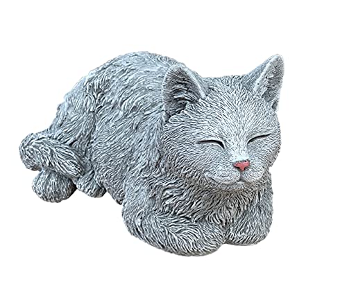 Stone and Style Steinfigur Katze Kater Timmy frostfest Gartenfigur Steinguss von stoneandstyle