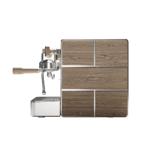 Stone Premium Siebträger Espressomaschine Wood chrom Echtholz von Stone