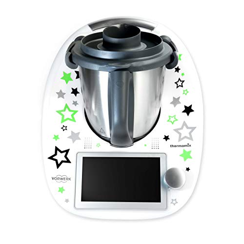 coolina® Sticker Aufkleber Sternentanz Grün passend für Thermomix TM6/ TM5/ TM31/ Cook-Key von Stone4Slide