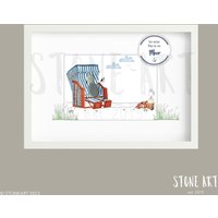 Maritimes Steinbild Mit Strandkorb - Handgemachte Wanddeko Nordsee Ostsee Geschenkidee Für Meerliebhaber "Der Beste Platz Ist Am Meer" Maritimes Steinbild Mit Strandkorb - Handgemachte Wanddeko Nordsee Ostsee Geschenkidee Für Meerliebhaber "Der Beste Platz Ist Am Meer" von StoneArt2015