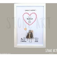 Rosenhochzeit 10 Jahre 10. Jahrestag Hochzeit Steinbild Hochzeitstag Geschenk Zum Ehe von StoneArt2015