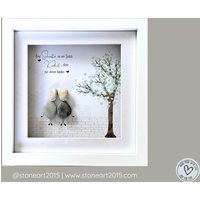 Schwester Geschenk Handgemachtes Steinbild Kindheit Bleibt Für Immer Liebevolle Erinnerung & Deko Mit Herz von StoneArt2015
