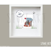 Steinbild Du Bist Mein Anker Strandkorb Geschenk Martimes Wandbild Maritimes Hochzeit von StoneArt2015