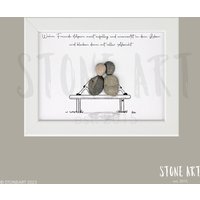 Steinbild Freunde Geschenk Freundschaftsgeschenk "Wahre Stolpern Meist Zufällig Und Unerwartet in Dein Leben" von StoneArt2015