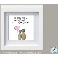 Steinbild Liebe Die Geheime Zutat Ist Immer Hochzeit Geschenk Paar Wandbild Herz Steinfigur Personalisiert Valentinstag Jahrestag von StoneArt2015