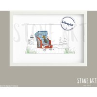 Steinbild Strandkorb Am Meer "Lieblingsplatz" Maritime Wanddeko Nordsee Ostsee Personalisierbar Steinbild Strandkorb Am Meer "Lieblingsplatz" Maritime Wanddeko Nordsee Ostsee Personalisierbar von StoneArt2015
