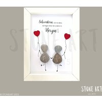 steinbild Geschenk Für Schwester Weihnachtsgeschenk Geburtstag Schwesterherz Große von StoneArt2015