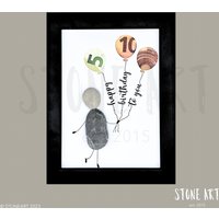 steinbild Happy Birthday To You Geldgeschenk Geburtstag Kreatives Geschenk Freunde & Familie Handgemacht Personalisierbar von StoneArt2015