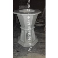 18 "x 15" Moderne Marmor Weiß Filigran Design Beistelltisch Stand Center Decor von StoneHandicraftShop