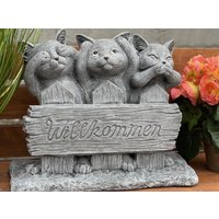 Stone & Style Steinfigur 3 Katzen Willkommen Frostfest Gartenfigur Ca. 8, 1 Kg Stone & Style Steinfigur 3 Katzen Willkommen Frostfest Gartenfigur Ca. 8, 1 Kg von StoneandstyleDE