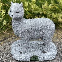 Stone & Style Steinfigur Alpaka Frostfest Steinguss Gartenfigur Wetterfest von StoneandstyleDE