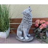 Stone & Style Steinfigur Wolf Gross Frostfest Steinguss Gartenfigur von StoneandstyleDE