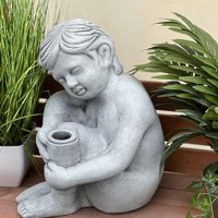 Stoneandstyle Sitzendes Kind Mit Kerzenhalter Ca. 24 Kg Massiv Steinguss Frostfest Stoneandstyle Sitzendes Kind Mit Kerzenhalter Ca. 24 Kg Massiv Steinguss Frostfest von StoneandstyleDE