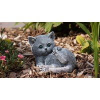 Stoneandstyle Steinfigur Katze Bella Frostfest Gartenfigur Steinguss von StoneandstyleDE