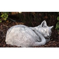 Stoneandstyle Steinfigur Katze Klara Frostfest Gartenfigur Steinguss von StoneandstyleDE