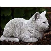 Stoneandstyle Steinfigur Katze Nappy Ruhend Frostfest Gartenfigur Steinguss von StoneandstyleDE