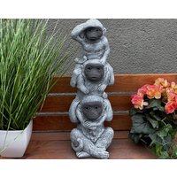 steinfigur 3Er Affenbande von StoneandstyleDE