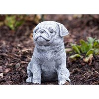 steinfigur Hund Mops Klein von StoneandstyleDE